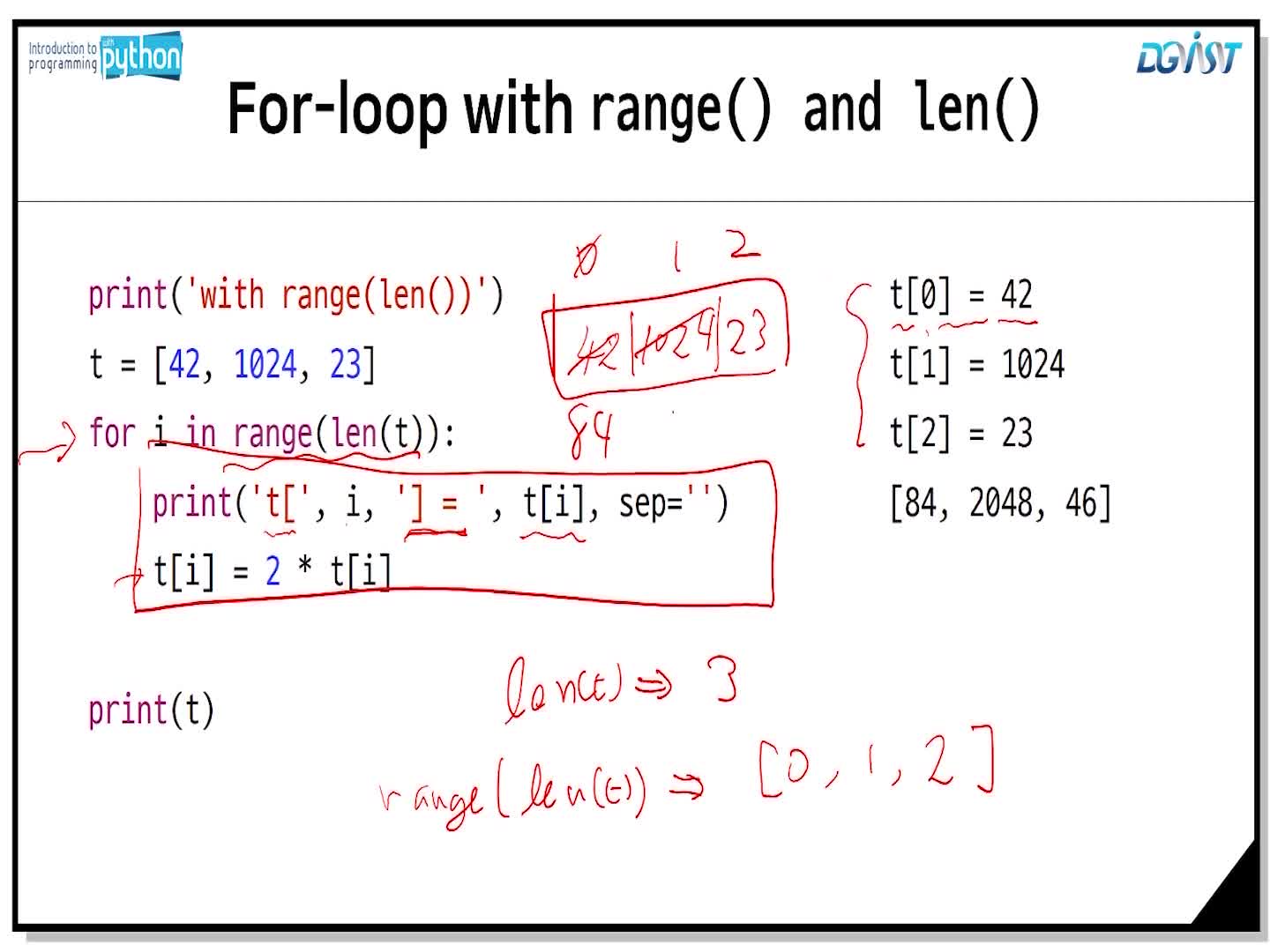 기초 인공지능프로그래밍 (Python Programming) > 4-3 Loops: while and for : UNIST