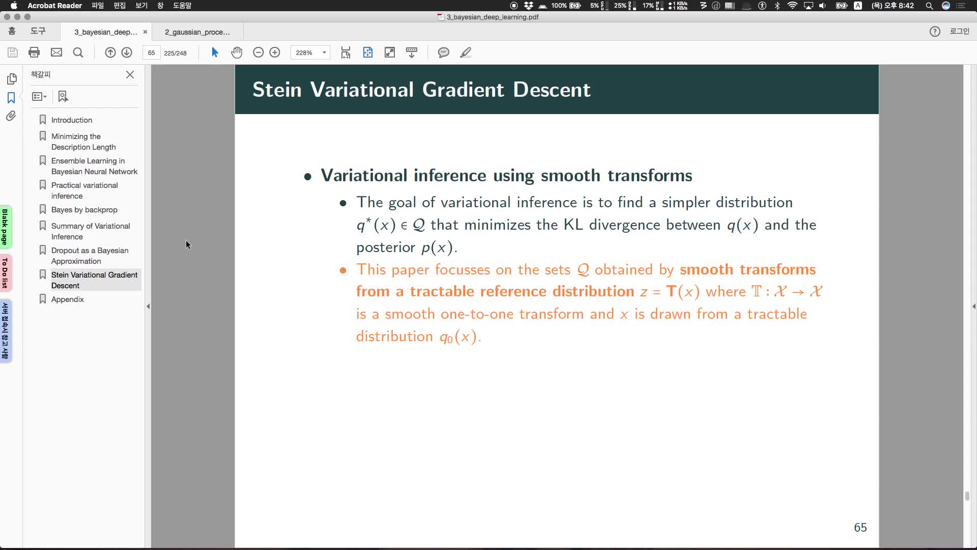 Bayesian Deep Learning > Stein Variational Gradient Descent edwith
